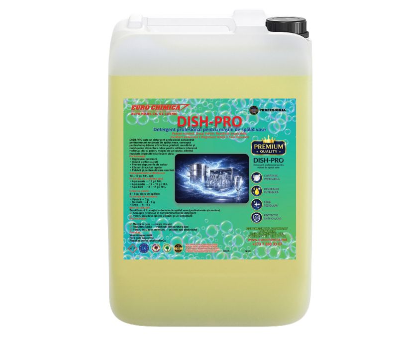 Detergent profesional pentru mașini de spălat vase HoReCa – degresare intensă, veselă perfect curată fără urme sau reziduuri